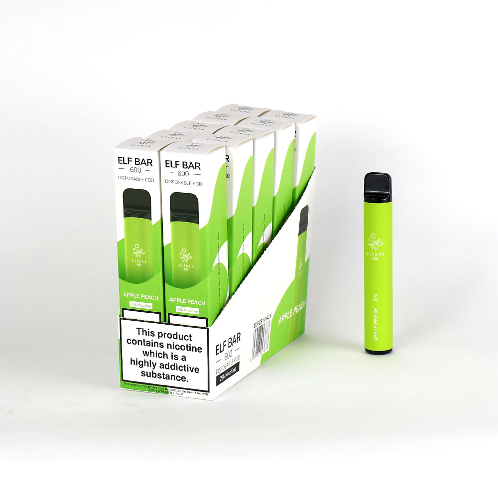 ELF BAR 600 Puffs Disposable Vape Wholesale apple peach