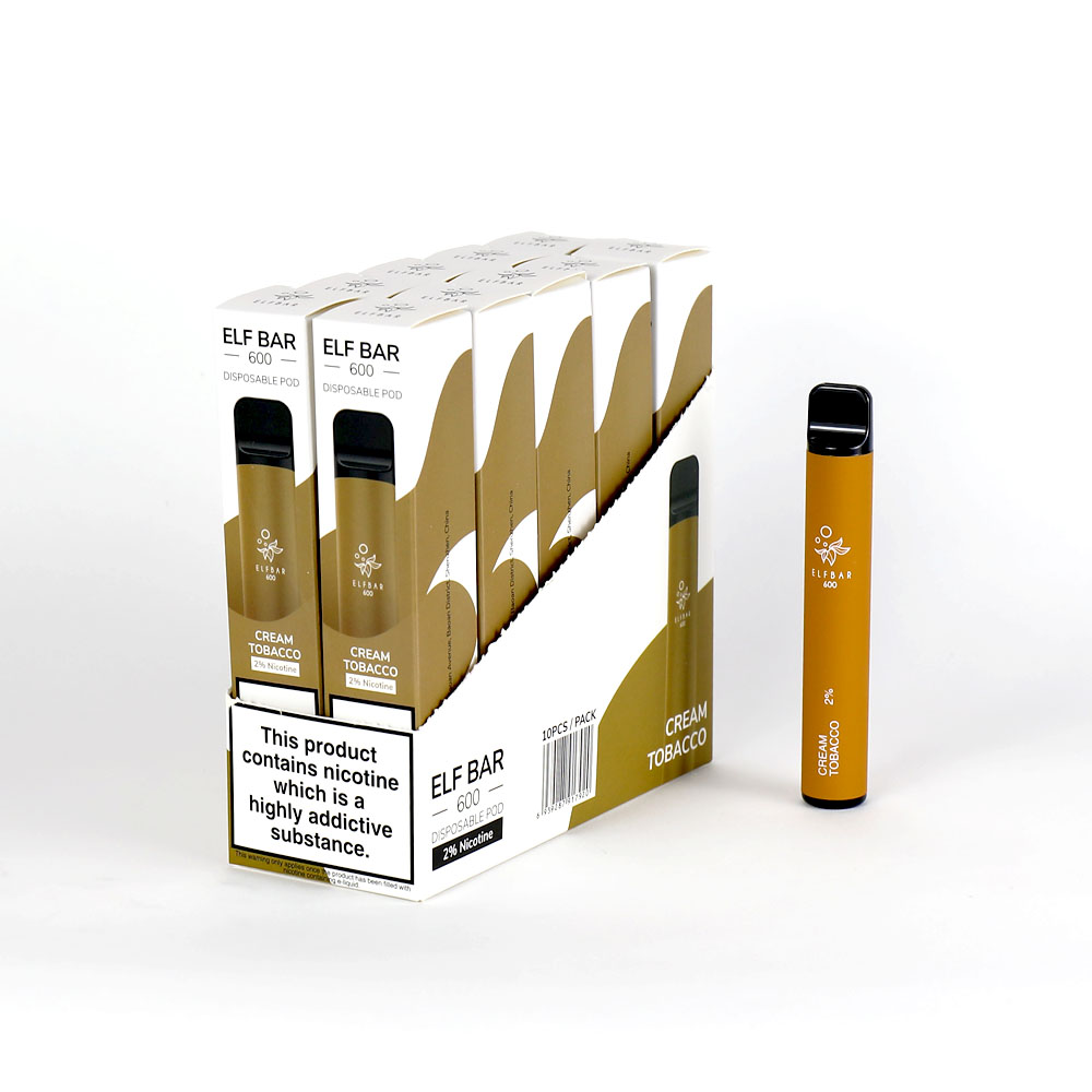 ELF BAR 600 Puffs Vape Desechable Crema de tabaco al por mayor