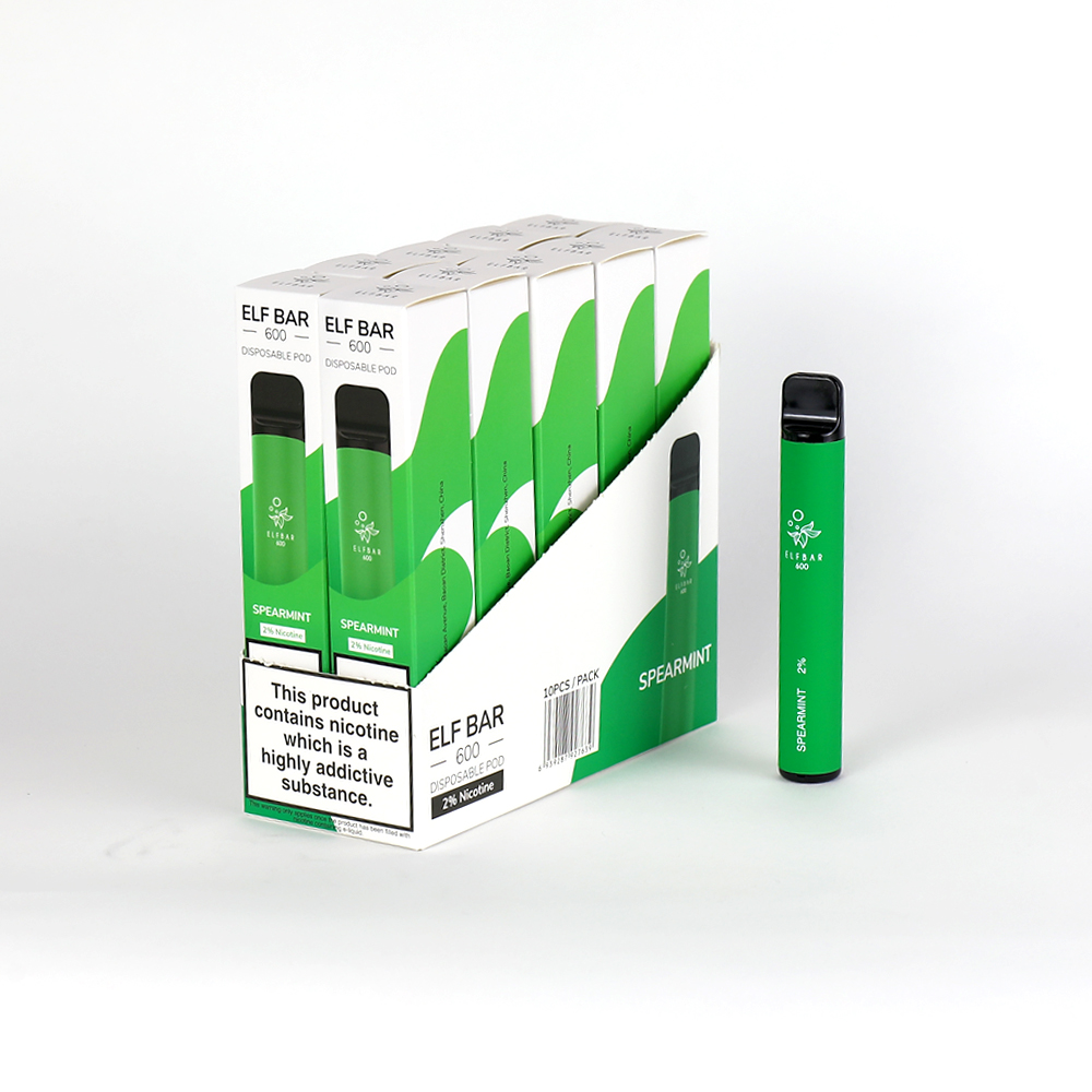 ELF BAR 600 Puffs Vape Desechable Mayorista menta verde