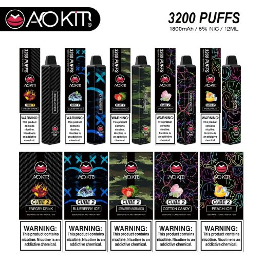 AOKIT CUBE 2 3200 PUFFS DISPOSABLE VAPE (10)