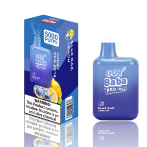 Oly Baba 5000 Puffs Rechargeable Disposable Vape Wholesale BLUE RAZ LEMON