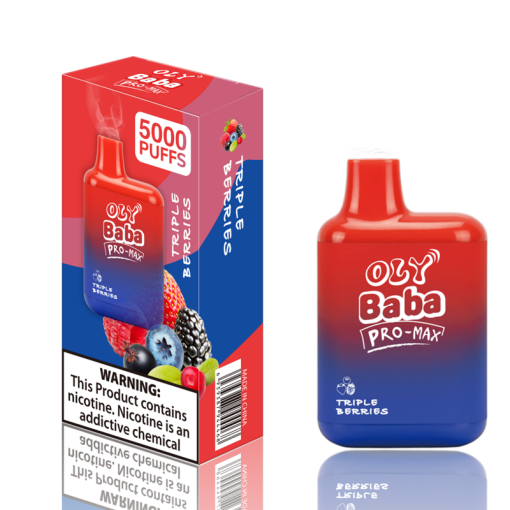 Oly Baba 5000 puffar uppladdningsbar engångsvape grossist TRIPLE BERRIES