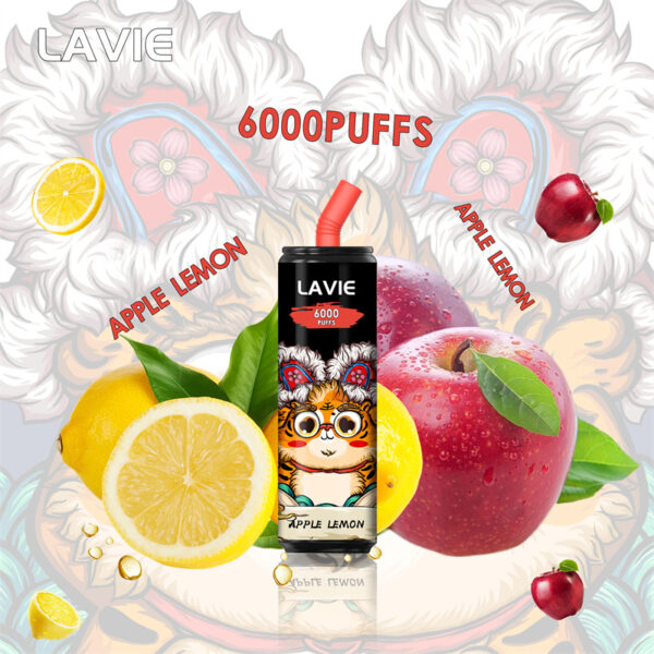 LAVIE 6000 Puffs Eldobható Vape nagykereskedelmi alma citrom ízek