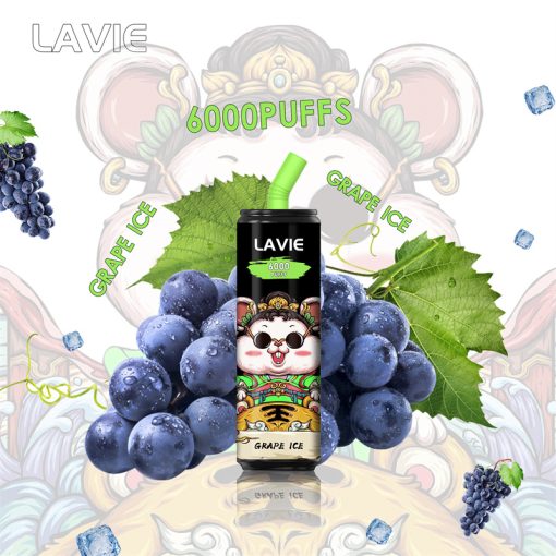 LAVIE 6000 Puffs engångsvape grossist Grape Ice-smaker