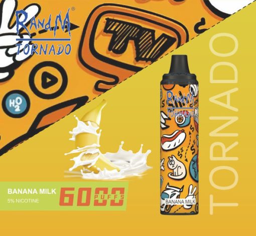 RANDM Tornado 6000 Puffs Einweg Vape Großhandel Bananenmilch