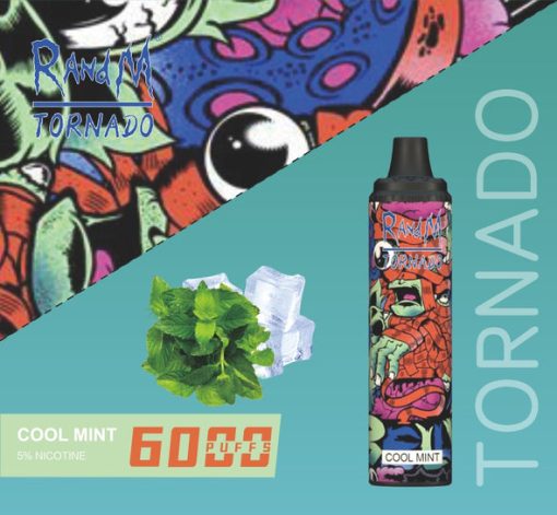 RANDM Tornado 6000 Puffs Einweg Vape Großhandel Cool Mint