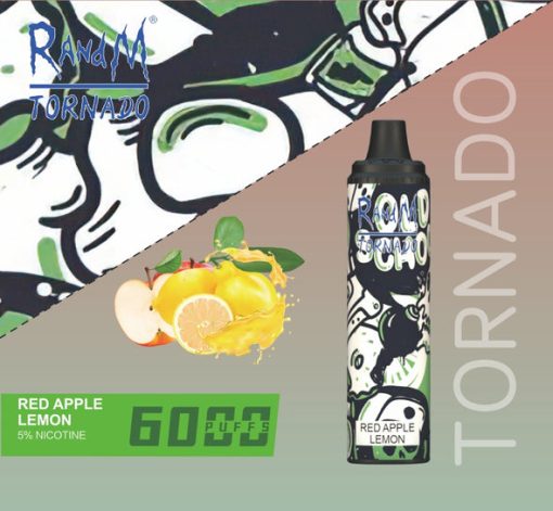 RANDM Tornado 6000 Puffs Einweg Vape Großhandel roten Apfel Zitrone