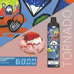 RANDM Tornado 6000 Puffs Einweg Vape Großhandel Erdbeere Donut