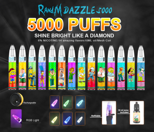 RandM Dazzle 5000 Puffs Disposable Vape Wholesale (1)
