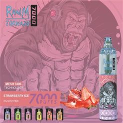 RandM Tornado 7000 Vape Desechable Mayorista Fresa hielo Sabores
