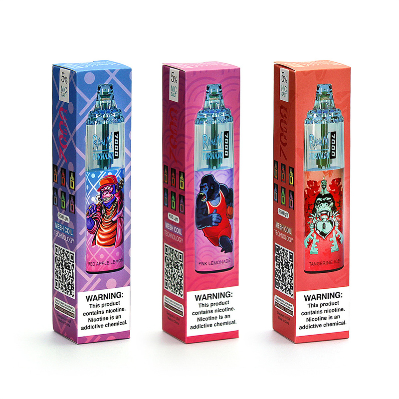 RandM Tornado 7000 Control de flujo de aire recargable Vape desechable al por mayor 3 sabores