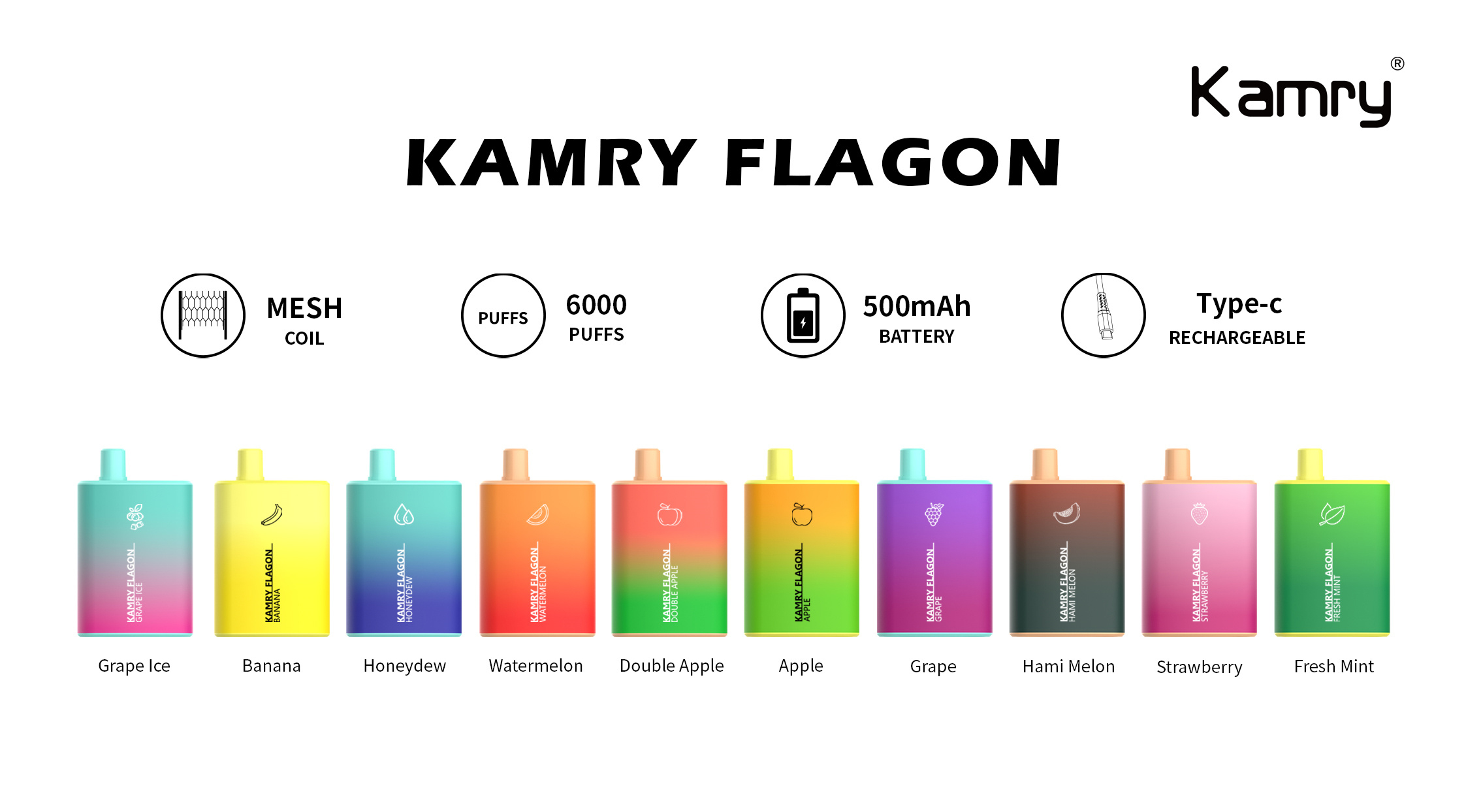 Kamry Flagon 6000 Puffs Disposable Vape Wholesale (2)
