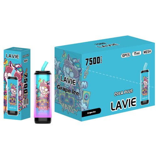 LAVIE Cola Plus 7500 puffar engångsvape grossist Grape Ice