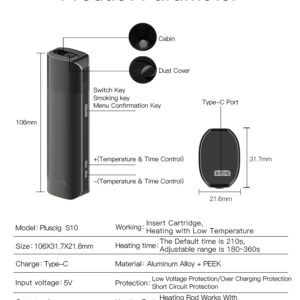 Pluscig S10 Heat not burn Kit Wholesale (11)