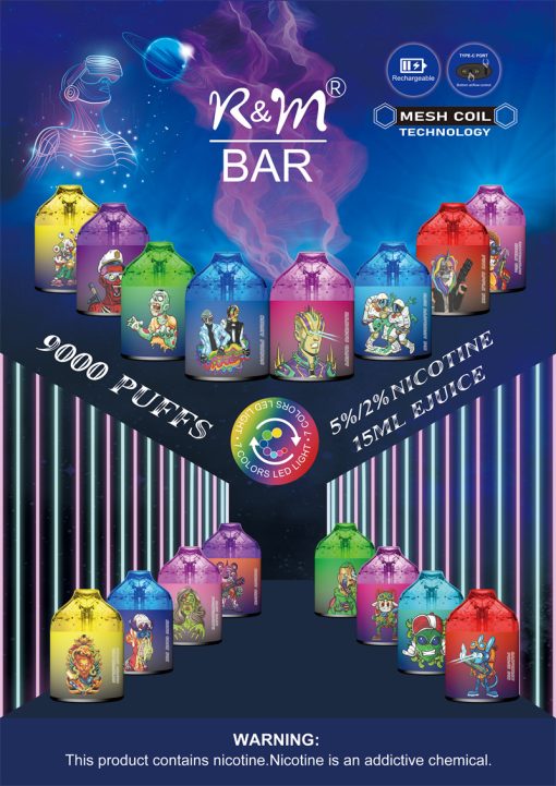RM BAR 9000 Puffs Jednorazowa sprzedaż hurtowa Vape