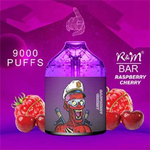 RM BAR 9000 Puffs Jednorazowe Vape Hurtownia Malina Wiśnia