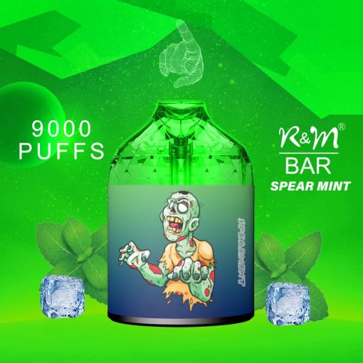 RM BAR 9000 Puffs Jednorazowe Vape Hurtownia Spear Mint