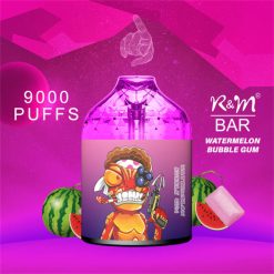 RM BAR 9000 Puffs Jednorazowe Vape Hurtownia Arbuzowa Guma Bąbelkowa