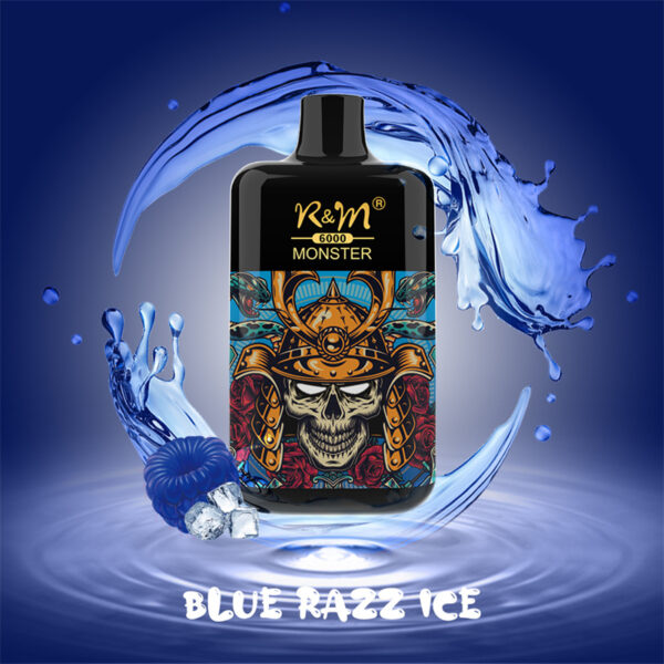 RM Monster 6000 Puffs Disposable Vape Wholesale Blue Razz Ice