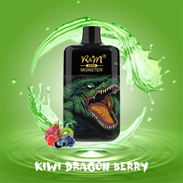 RM Monster 6000 Puffs Disposable Vape Wholesale Kiwi Dragon Berry