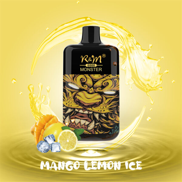RM Monster 6000 Puffs Disposable Vape Wholesale Mango Lemon Ice