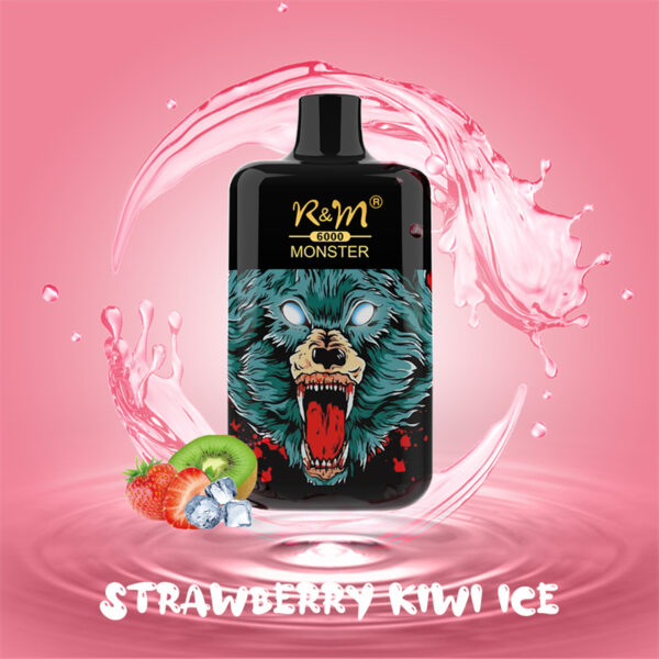 RM Monster 6000 Puffs Disposable Vape Wholesale Strawberry Kiwi Ice