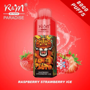 RM PARADISE 8000 Puffs Disposable Vape Wholesale Raspberry Strawberry Ice