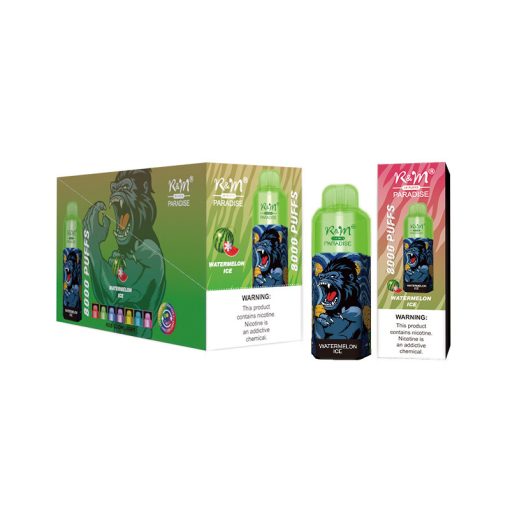 RM PARADISE 8000 Puffs Jednorazowe Vape Hurtownia Arbuz Lód Opakowanie