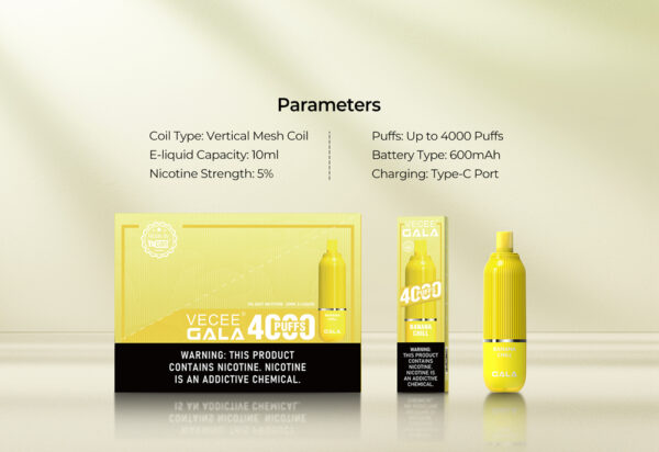 Vecee Gala 4000 Puffs Jednorazowa sprzedaż hurtowa Vape (7)