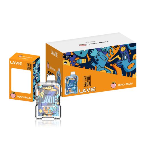 LAVIE NIO BOX 9000 Puffs Engångsvape Partihandel Peach Plum Paket