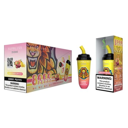 RandM Supbliss Bingo 8000 Vape Kirsche Pfirsich Limonade