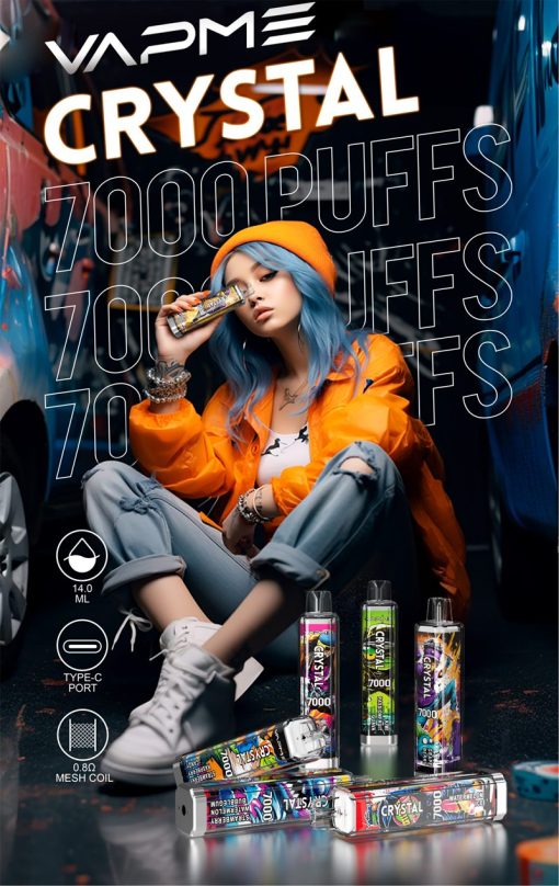 Vapme Crystal 7000 Puffs Wegwerp Vape Groothandel (5)