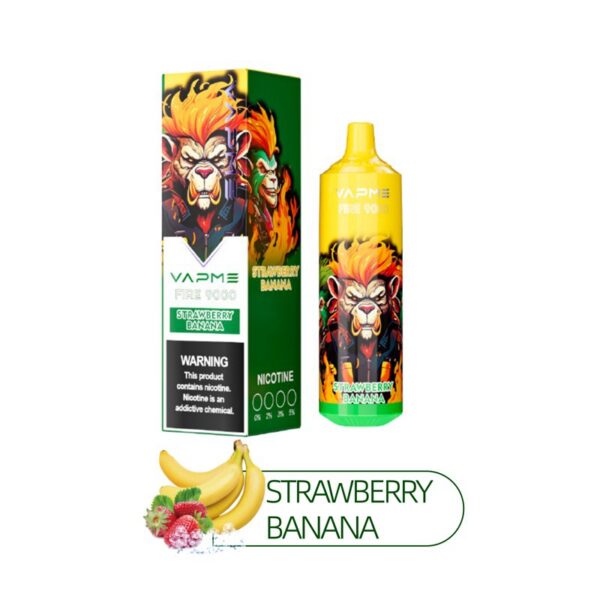 Vapme Fire 9000 Puffs Disposable Vape Wholesale Strawberry Banana