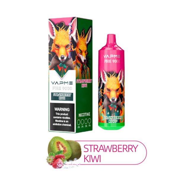 Vapme Fire 9000 Puffs Wegwerp Vape Groothandel Aardbei Kiwi