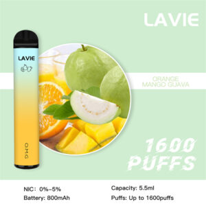 LAVIE 1600 Puffs Disposable Vape Wholesale Orange Mango Guava Describe