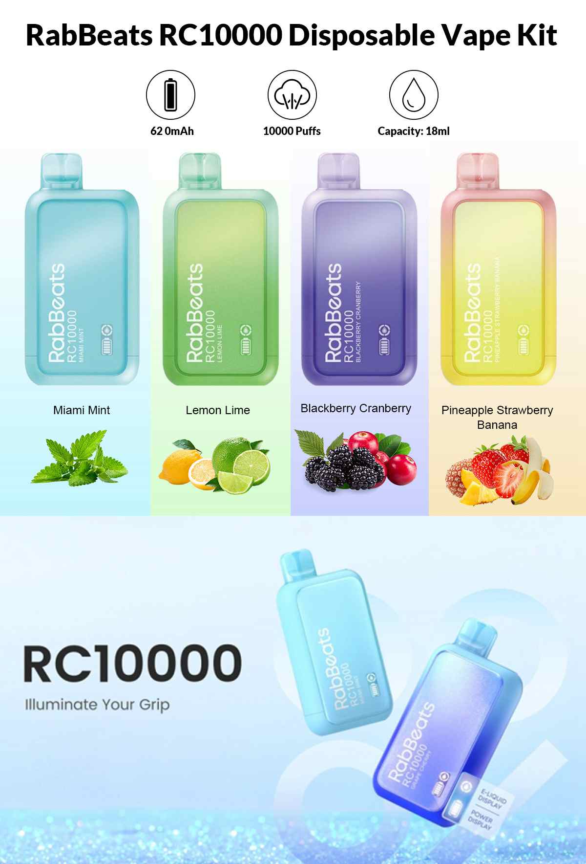 RabBeats RC10000 Eldobható Vape nagykereskedelmi áttekintés