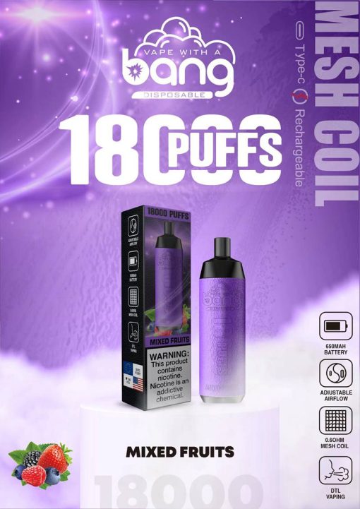 Bang Crown Bar 18000 Puffs Shisha Engångs Vape Partihandel (15)
