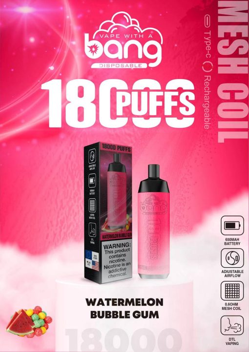 Bang Crown Bar 18000 Puffs Shisha Engångs Vape Partihandel (16)