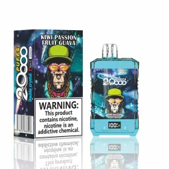 Bang King Coloor 20000 Puffs Doble Cristal Vape Desechable Mayorista Kiwi Fruta de la Pasión Guayaba