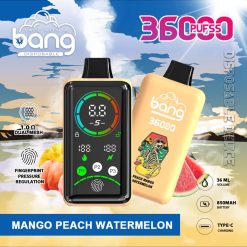 Bang 36000 Puffs Smart Full Screen Engångs Vape Partihandel Persika Mango Vattenmelon