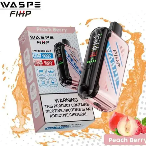 WASPE FIHP 30000 30K Puffs Disposable Vape Wholesale Peach Berry