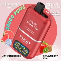 Fizzy Twins 50000 Puffs Jednorazowe Vape Arbuz Lód Truskawka Kiwi
