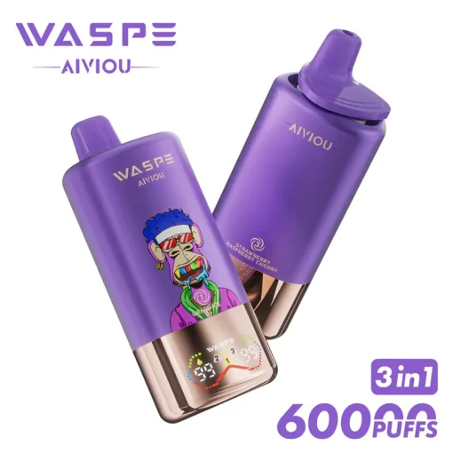 Waspe Aiviou 3in1 60000 Grape Ice Strawberry Candy Strawberry Raspberry Cherry