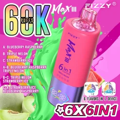Fizzy Max III 60000 Puffs 6en1 Vape Desechable al por mayor (8)