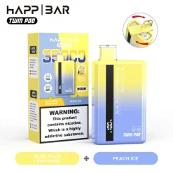 Happ Bar Twin Pod 35000 Blue Razz Lemonade e Peach Ice