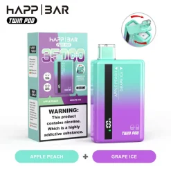 Happ Bar Twin Pod 35000 Grape Ice & Apple Peach
