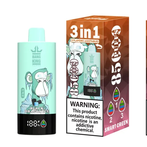 Bang King Triple 3in1 85K Puffs Disposable Vape Black Dragon Ice