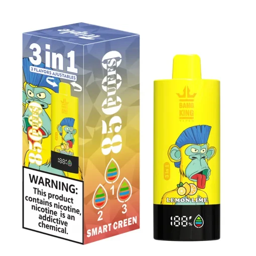 Bang King Triple 3in1 85K Puffs Disposable Vape Lomon Lime