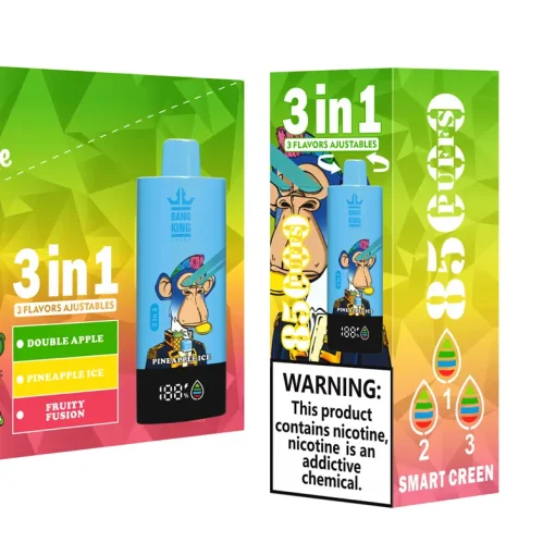 Bang King Triple 3in1 85K Puffs Disposable Vape Pineapple Ice