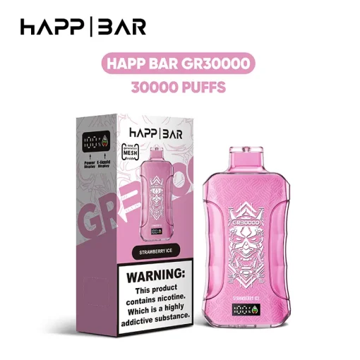 Happ Bar GR30000 Wegwerpvape Aardbei IJs